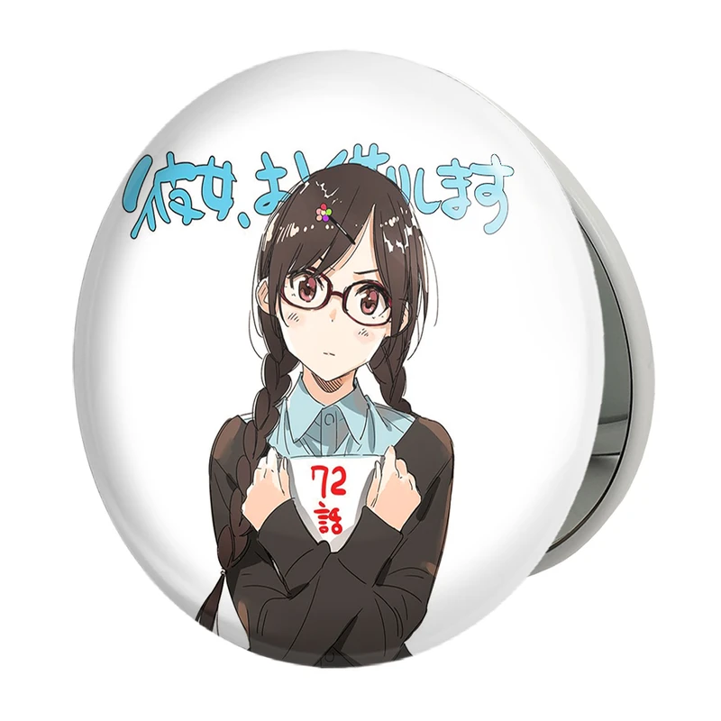 آینه جیبی خندالو طرح چیزی رو سان انیمه دختر مدل تاشو کد 12126 