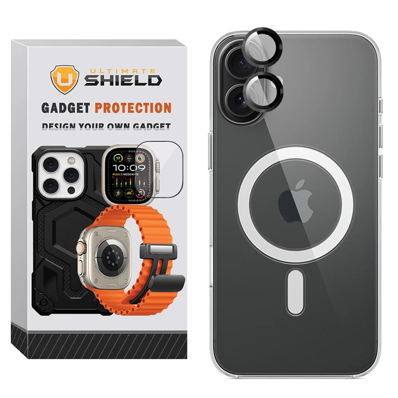 کاور آلتیمیت شیلد مدل Magsafe CLR Ring مناسب برای گوشی موبایل اپل iPhone 16 به همراه محافظ لنز دوربین