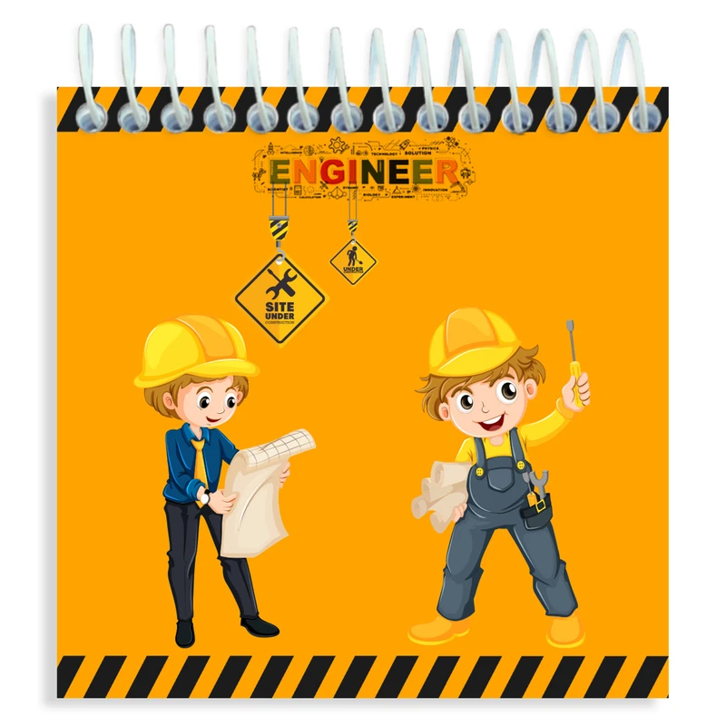  دفترچه یادداشت 60 برگ مدل بچه مهندس کد D224
