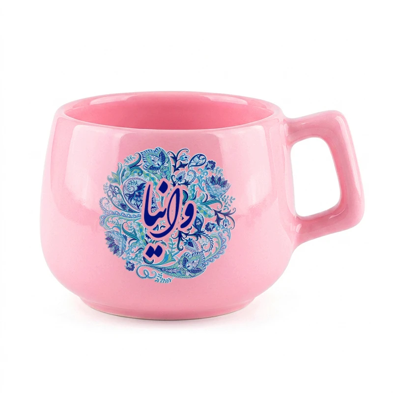 ماگ لاژید طرح اسم وانیا مدل بته جقه