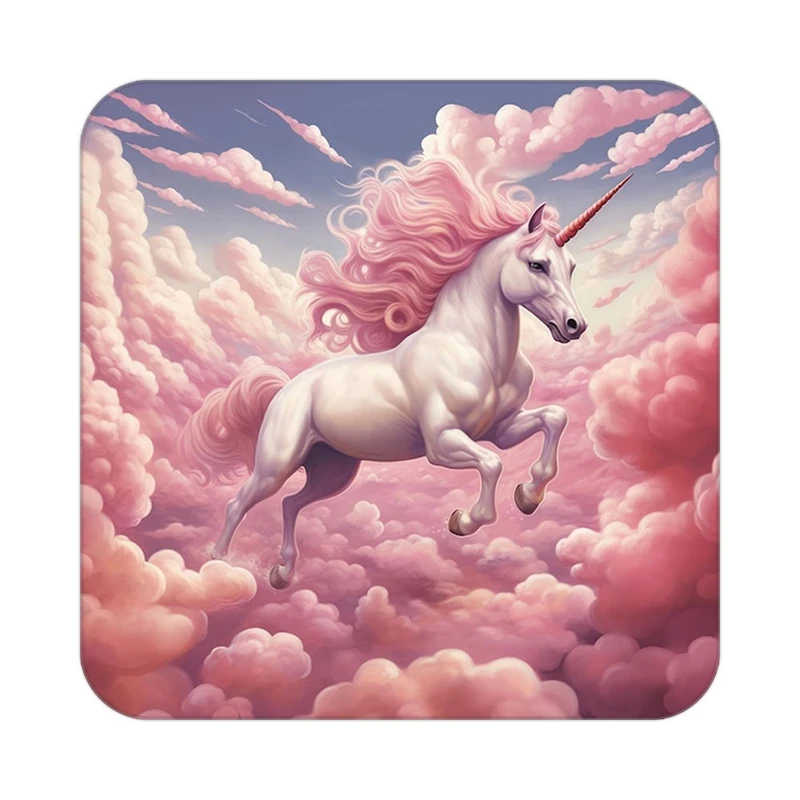 زیر لیوانی کاکتی طرح اسب تک شاخ و یونیکورن مدل mp31247