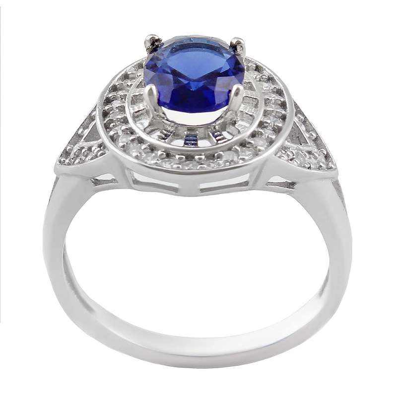 انگشتر نقره زنانه بازرگانی میلادی مدل سنگ کوارتز نگین برلیان بدون ریزش آبکاری رادیوم کد AWR_1576