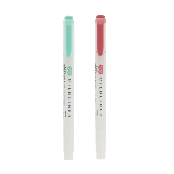 ماژیک علامت گذار زبرا مدل MILDLINER بسته 2 عددی