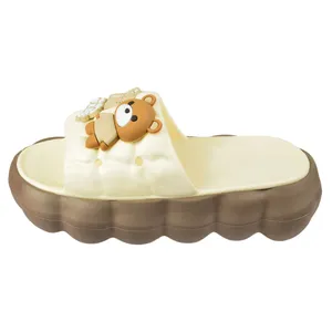 دمپایی زنانه زیتون مدل گود وایب کد BR.4170