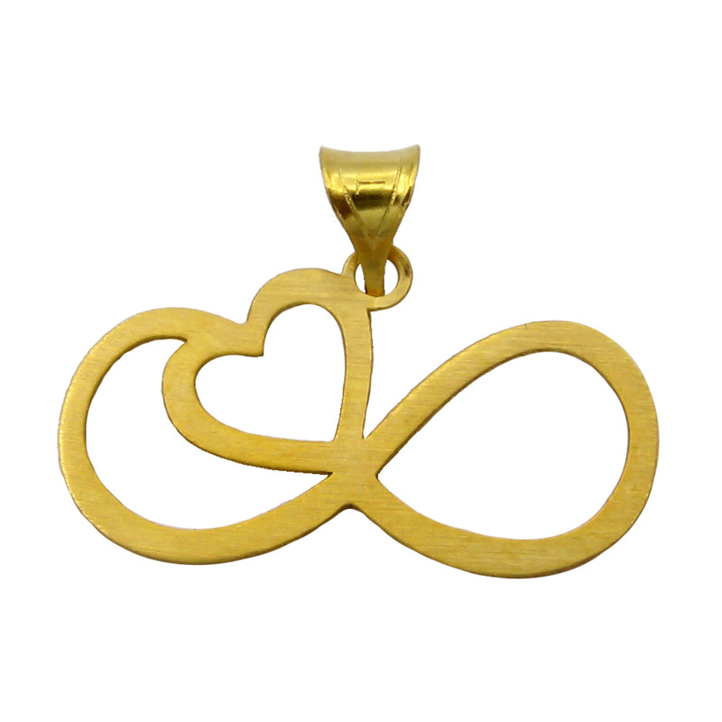 نیم ست طلا 18 عیار زنانه کاپانی طرح قلب و بی نهایت کد KS021