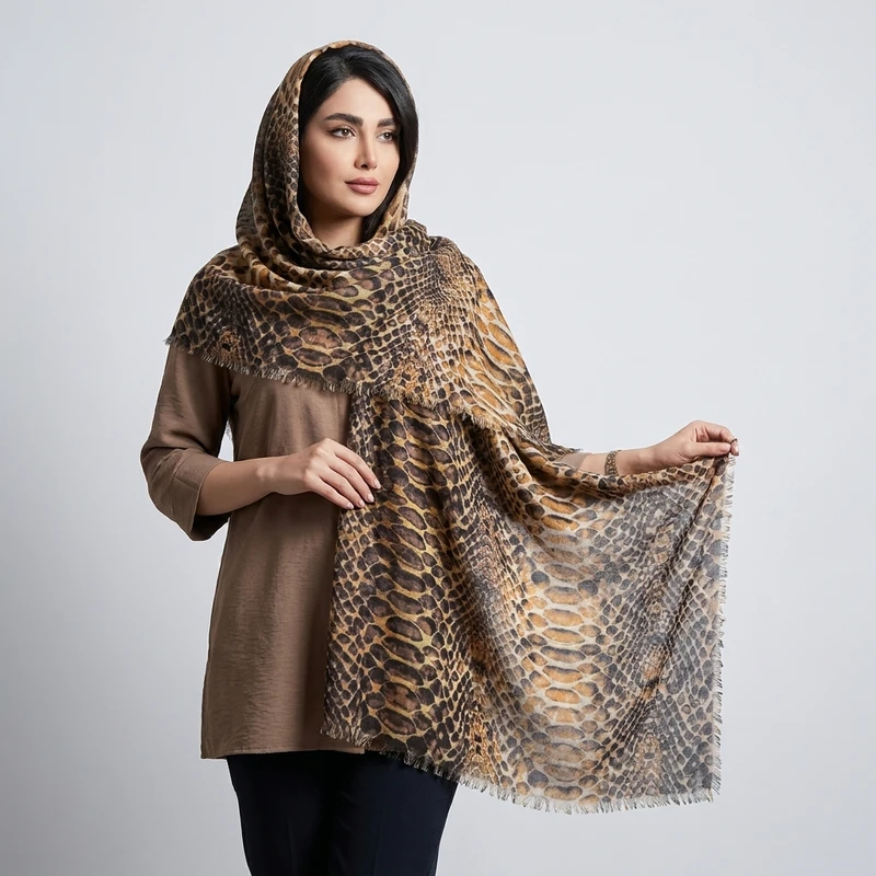 شال زنانه مدل پلنگی 