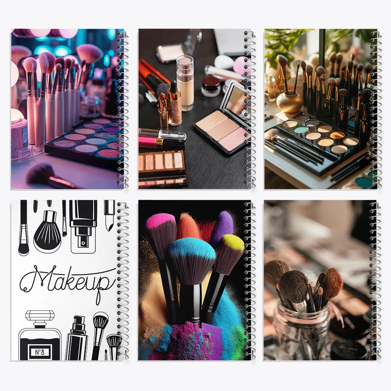 دفتر مشق 50 برگ خندالو طرح میکاپ آرتیست کد 992 مجموعه 6 عددی