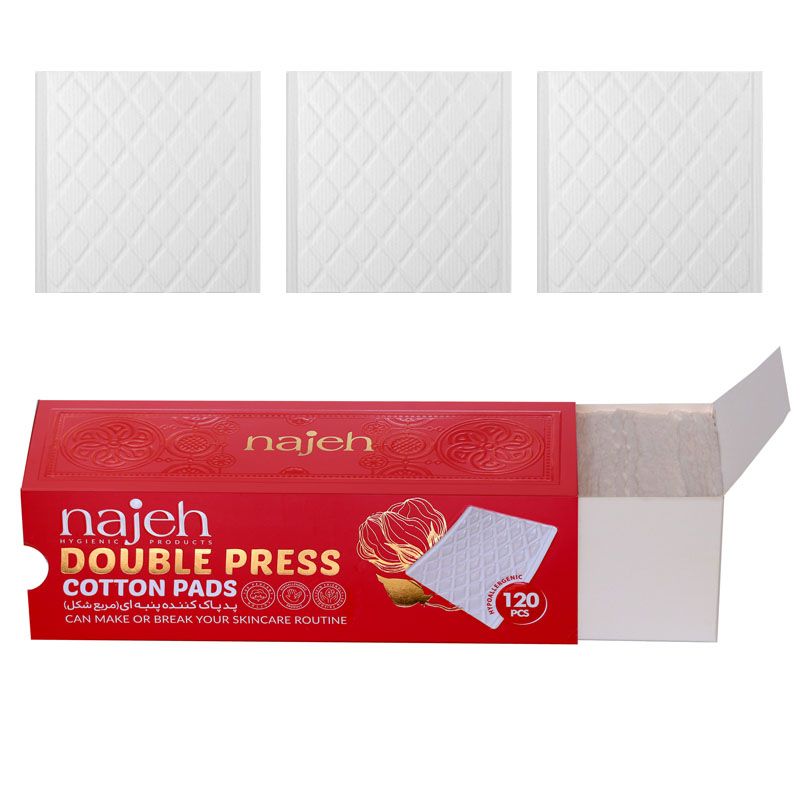 پد پاک کننده آرایش صورت ناژه مدل Double Press بسته 120 عددی -  - 3