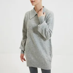 پلیور یقه برگردان زنانه ترندیول مدل 152810013