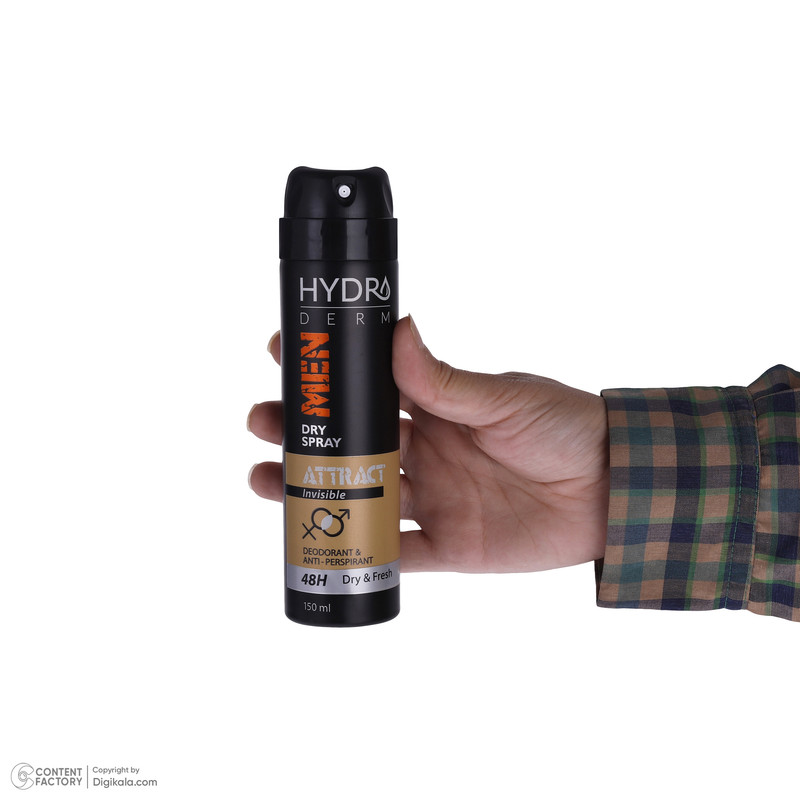 اسپری ضد تعریق مردانه هیدرودرم مدل Attract حجم 150 میلی لیتر