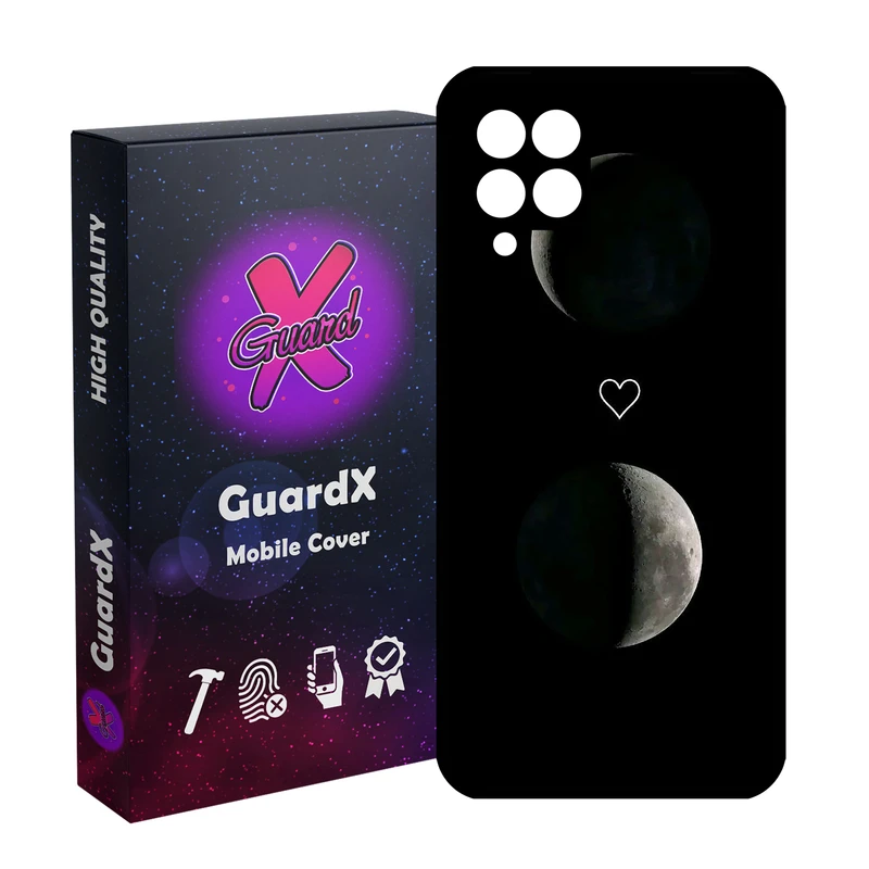 کاور گارد ایکس طرح ماه مدل  Glass10725 مناسب برای گوشی موبایل سامسونگ Galaxy A22 4G