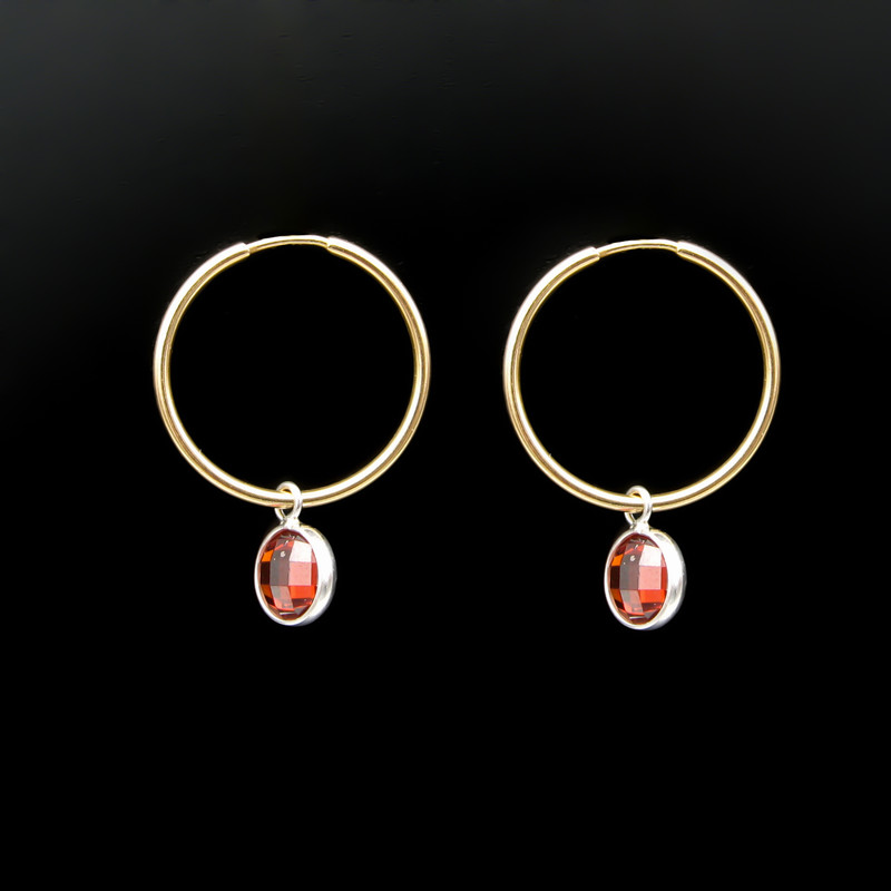 گوشواره طلا 18 عیار زنانه مانچو مدل efgs045