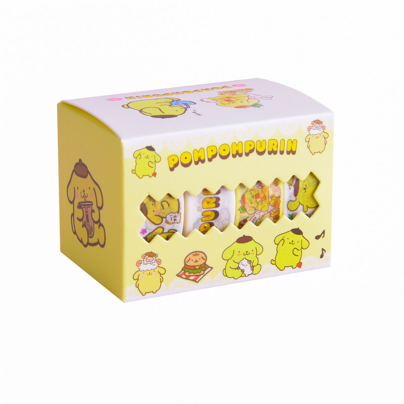 چسب نواری مدل واشی طرح ملودی و دوستان عرض 1.5 سانتی متر بسته 4 عددی