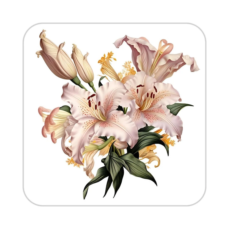 زیر لیوانی کاکتی طرح گل مدل mp16518