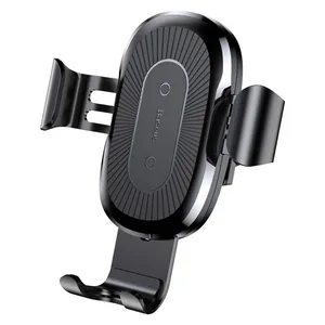 پایه نگهدارنده و شارژر بی سیم گوشی موبایل باسئوس مدل Wireless Charger Gravity Holder