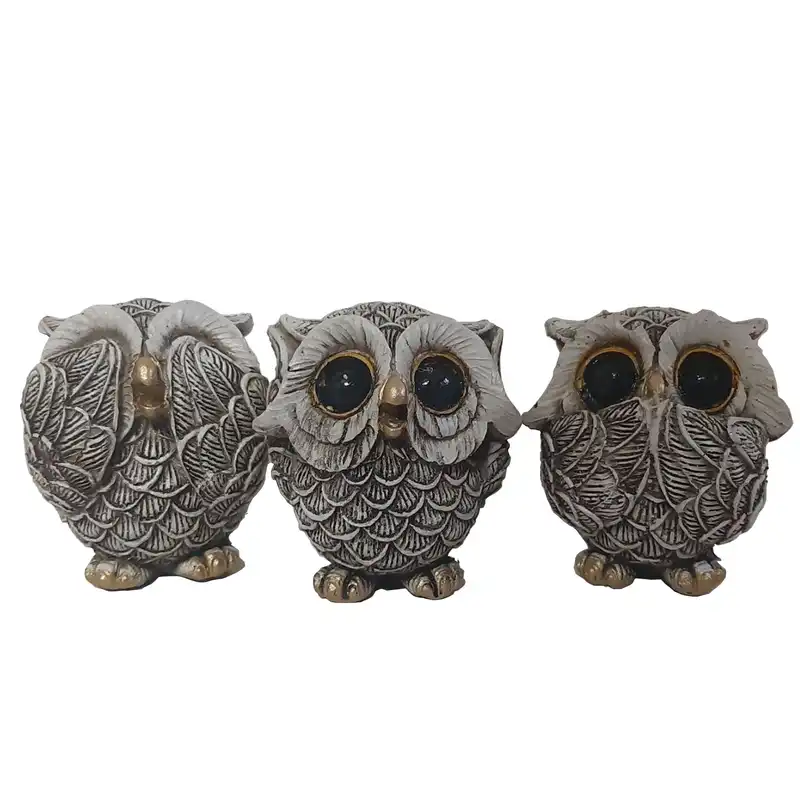 مجسمه طرح جغد کوچک  مدل 03 مجموعه 3 عددی