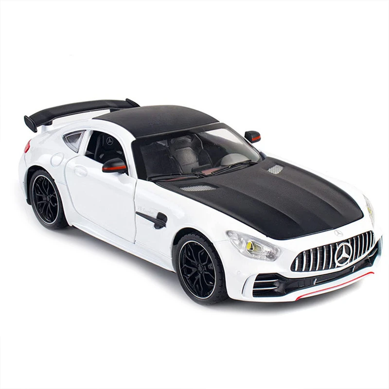 ماکت ماشین مدل فلزی 6درب بازشو موزیکال BENZ AMG GT دودزا