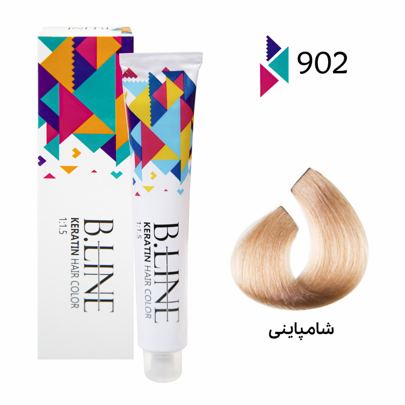 رنگ مو بی لاین شماره 902 حجم 100 میلی لیتر رنگ شامپاینی رنگ مو بی لاین شماره 902 حجم 100 میلی لیتر رنگ شامپاینی