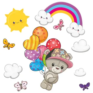 استیکر دیواری کودک تُکتم مدل cute کد 06 مجموعه 10 عددی