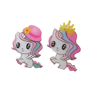 گیره مو زنانه مدل دختر یونیکورن بسته 2 عددی