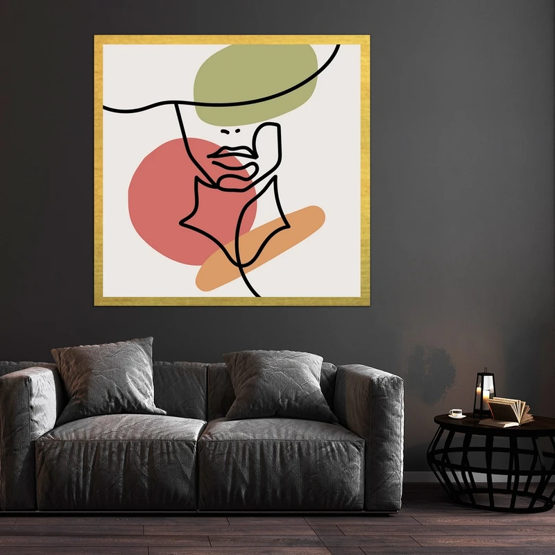 تابلو بکلیت طرح نقاشی مینیمال مدل قاب شاسی T-S9922