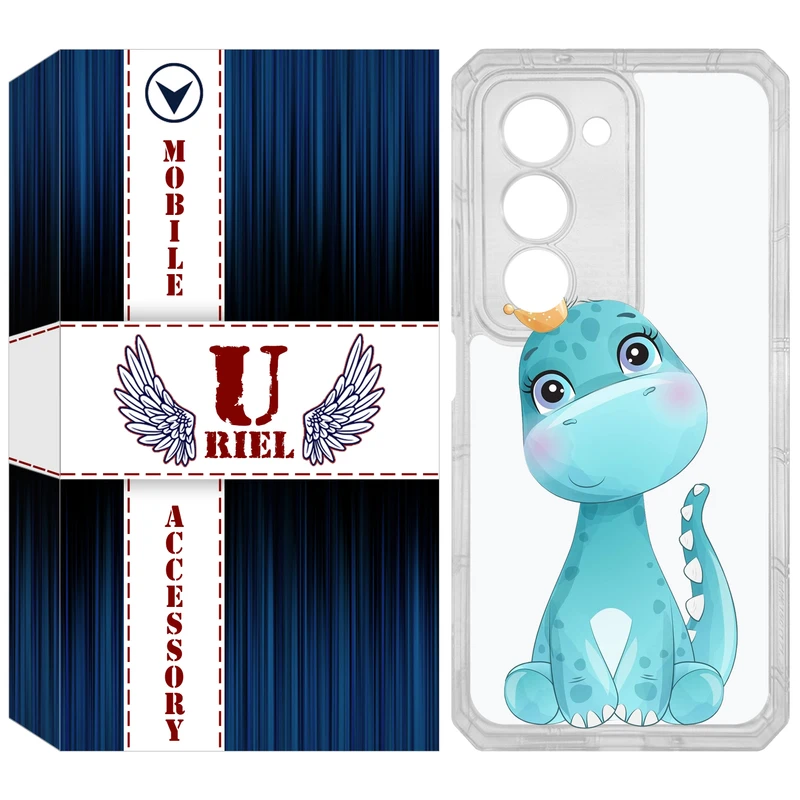 کاور یوریل مدل Clear کد 60 طرح دایناسور مناسب برای گوشی موبایل شیائومی Redmi 15 4G