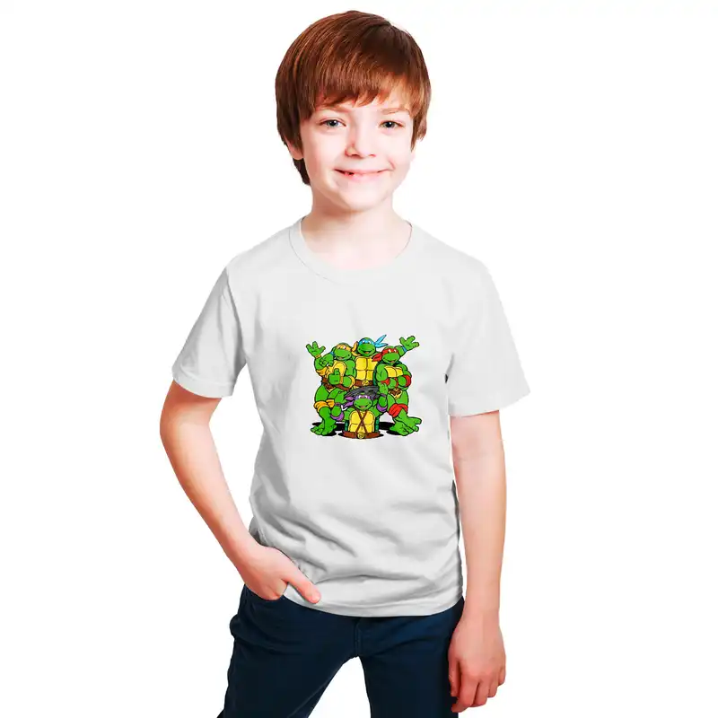 استیکر پارچه و لباس مدل برچسب DTF طرح لاک پشتهای نینجا