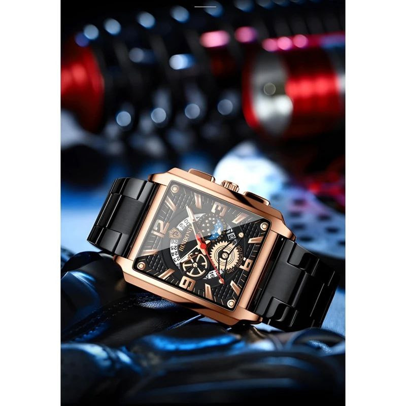 ساعت مچی عقربه‌ای مردانه کوارتز بین باند مدل تک موتور کد 01