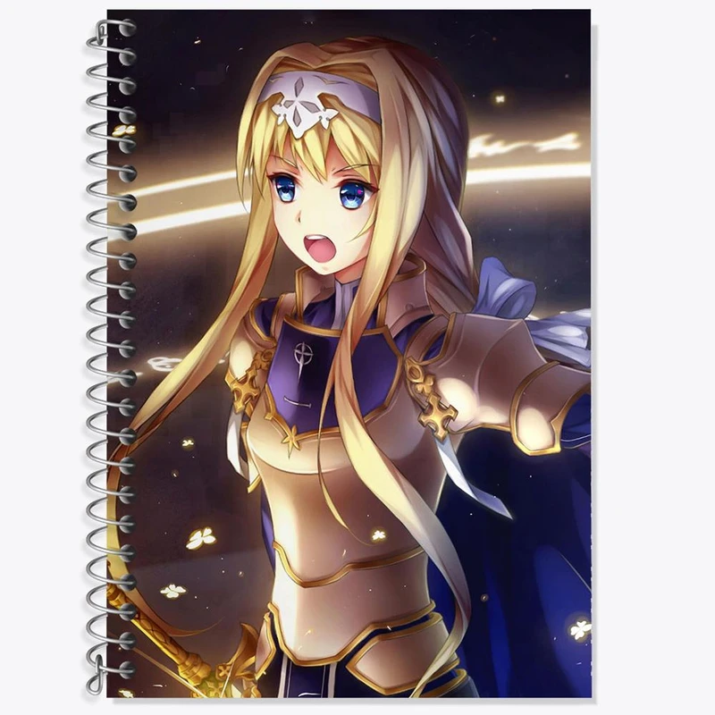 دفتر لغت 50 برگ خندالو مدل آلیس ساما انیمه هنر شمشیر زنی آنلاین کد 12079