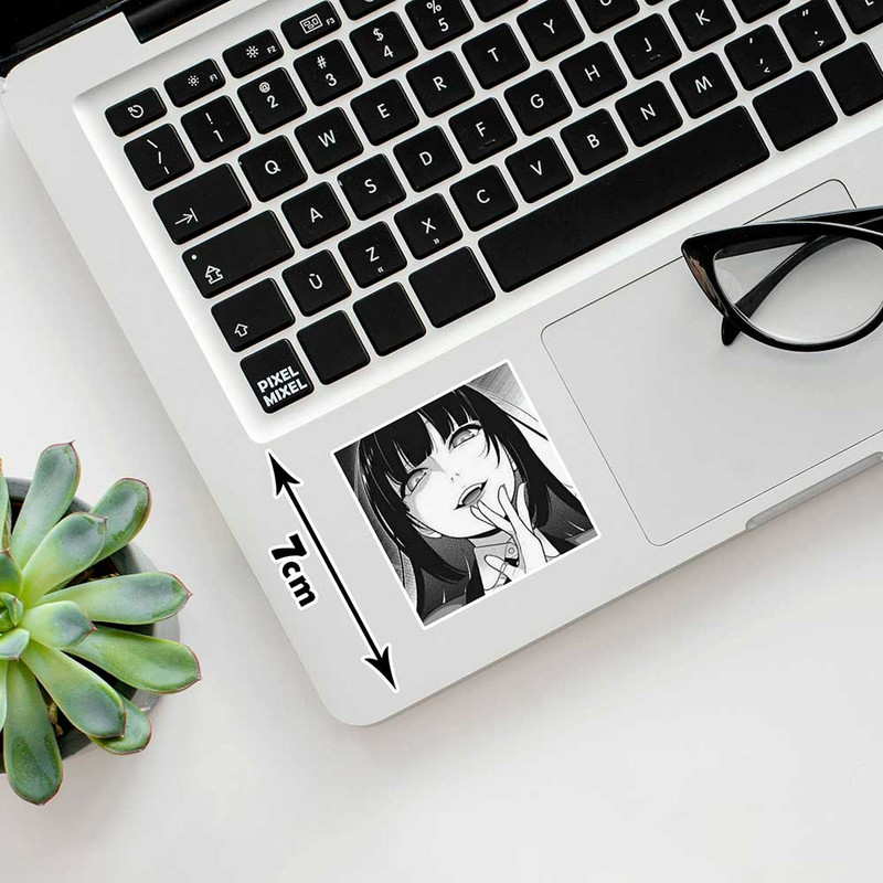 استیکر لپ تاپ پیکسل میکسل مدل انیمه kakegurui مجموعه 5 عددی 3