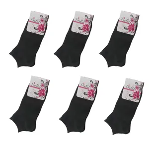 جوراب ساق کوتاه مدل نخی بسته 6 عددی