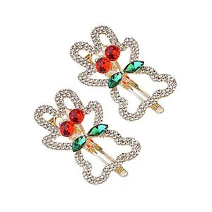 گیره مو زنانه مدل انبری خرس گیلاسی بسته 2 عددی