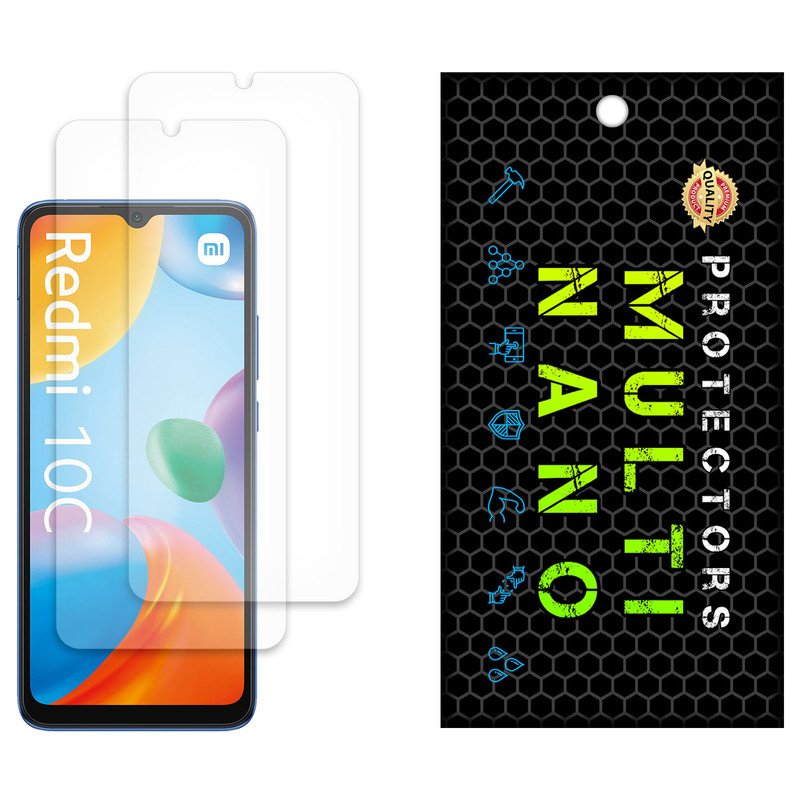 محافظ صفحه نمایش مات مولتی نانو مدل X-S2M مناسب برای گوشی موبایل شیائومی Redmi 10C بسته دو عددی