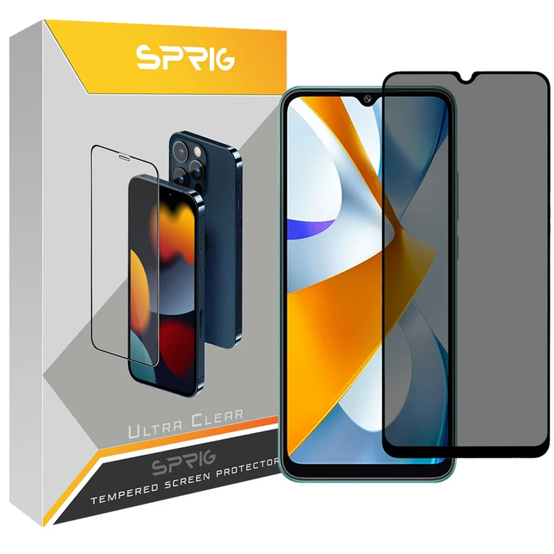 محافظ صفحه نمایش حریم شخصی اسپریگ مدل PRVSP مناسب برای گوشی موبایل شیائومی Poco C40