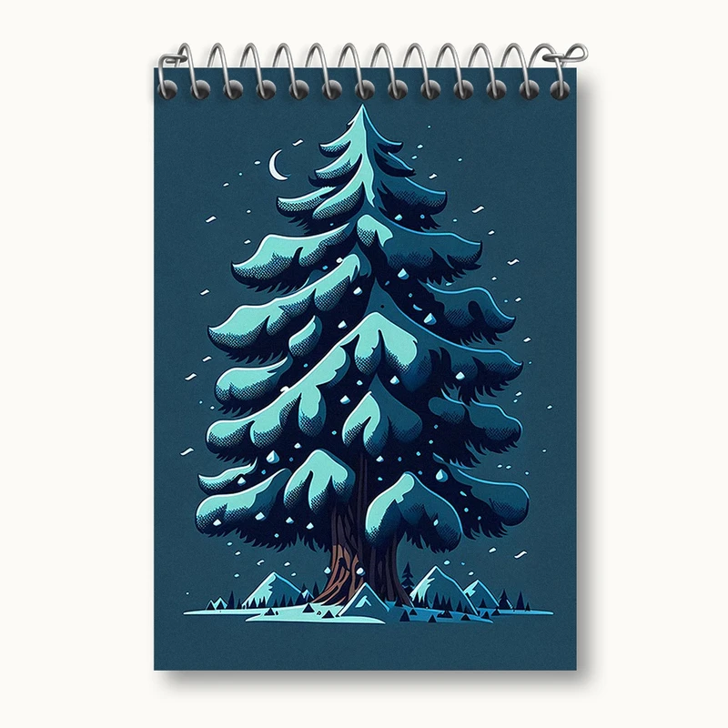 دفتر یادداشت 50 برگ خندالو مدل درخت برفی کد N1447