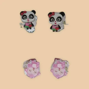 کلیپس مو دخترانه مدل عروسکی بسته 4 عددی