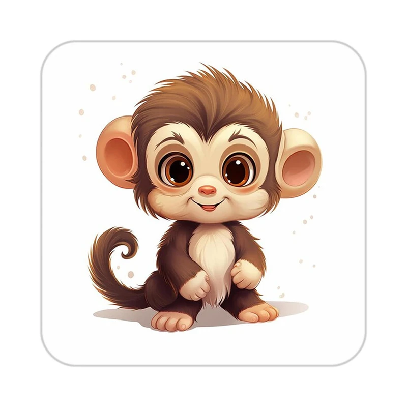 زیر لیوانی کاکتی طرح حیوانات کارتونی مدل mp28307