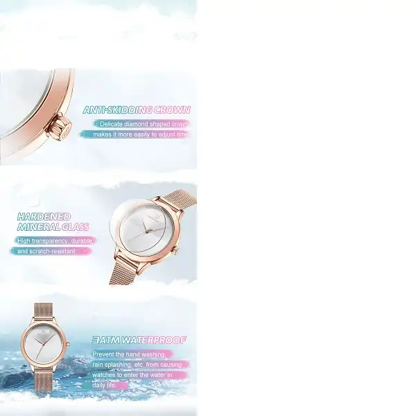 ساعت مچی عقربه ای زنانه نیوی فورس مدل 5027WH