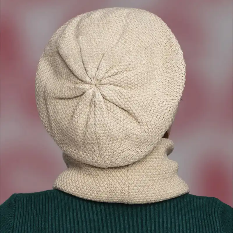 ست کلاه و شال گردن بافتنی سام مدل 427