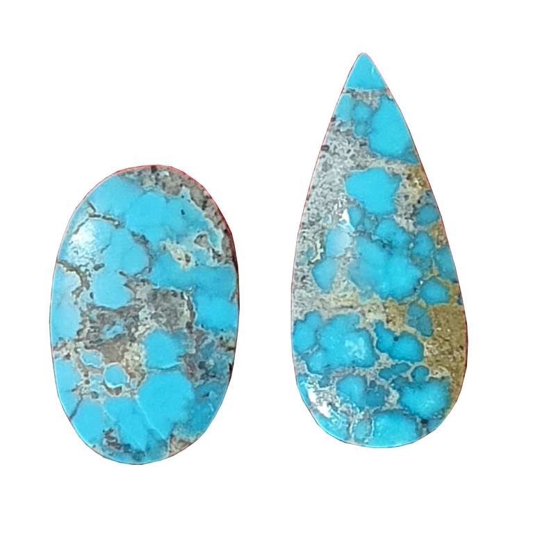 سنگ فیروزه نیشابور کد CZN5019 مجموعه 2 عددی