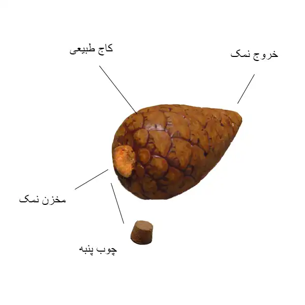 نمکدان چوبی طرح رومیزی مدل e20