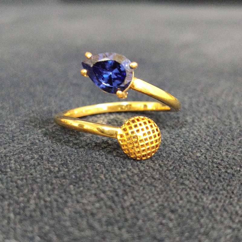  انگشتر طلا 18 عیار زنانه قیراط طرح دایره کد GH1569