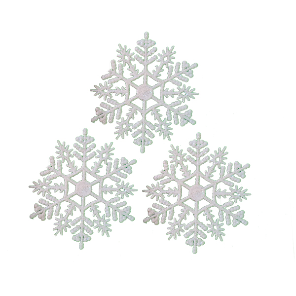 آویز تزیینی مدل برف کریسمس بسته 3 عددی