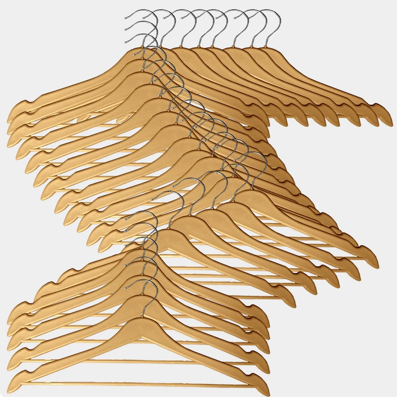 چوب لباسی مدل چوب افرا بسته 30 عددی