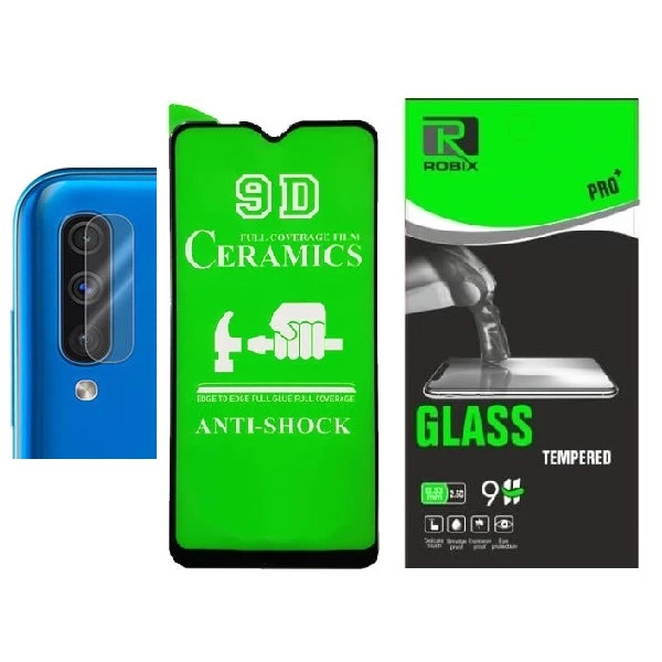 محافظ صفحه نمایش روبیکس مدل CR-A50 مناسب برای گوشی موبایل سامسونگ Galaxy A50 به همراه محافظ لنز دوربین