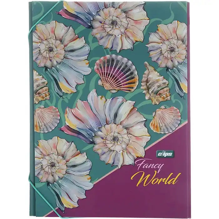 پوشه کلیپس مدل کش دار طرح صدف