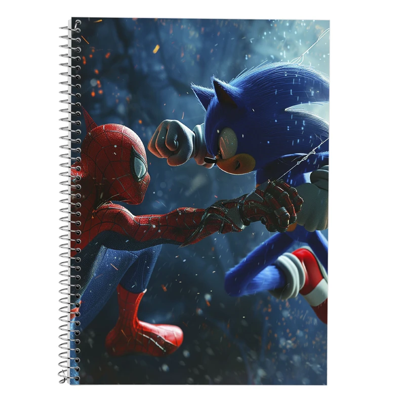 دفتر زبان 50 برگ مدوپد مدل سه خط طرح سونیک sonic کد DF13444