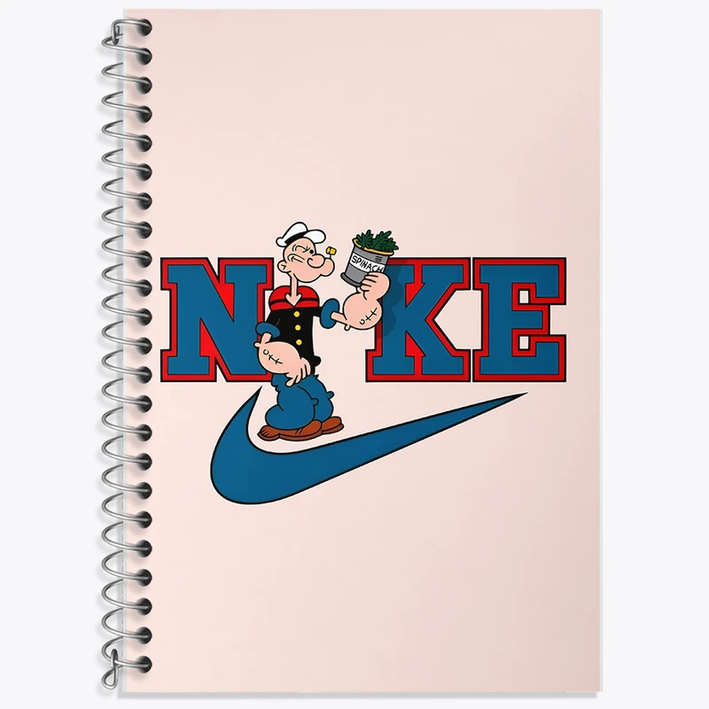 دفتر زبان 50 برگ خندالو مدل سه خط طرح نایک (Nike) کد N4338