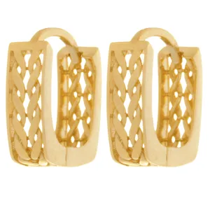 گوشواره طلا 18 عیار زنانه طلای مستجابی مدل گندمی کد 10