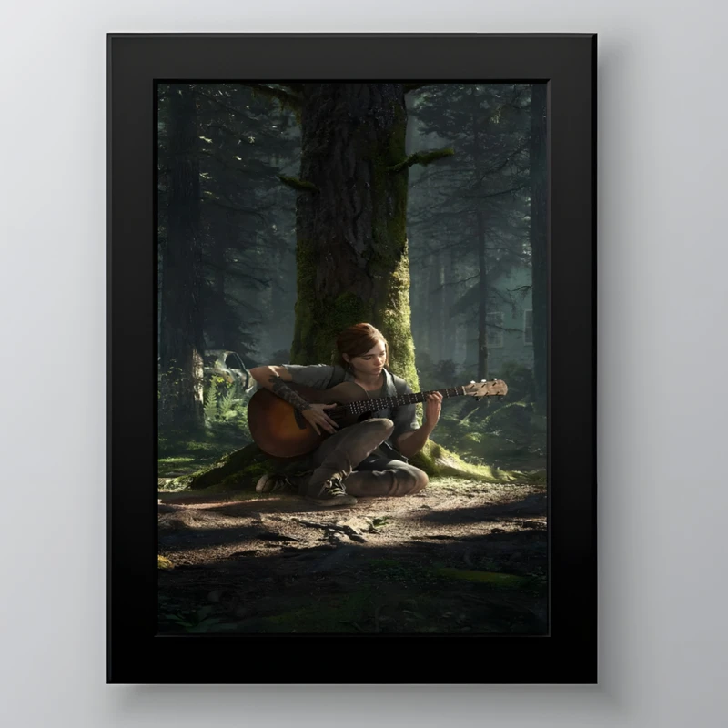 تابلو طرح بازی LAST OF US PART2 مدل دکوراتیو فریم مشکی